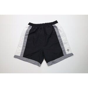 Vtg 90s Streetwear Mens Large Faded Color Block Running Jogging Soccer Shorts